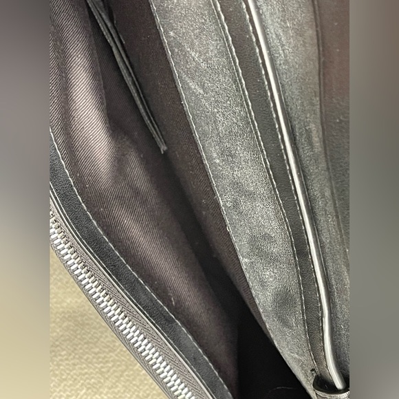 New All Saints Claremount Leather Chain Snake Crossbody Bag In Light Olive - Picture 9 of 13